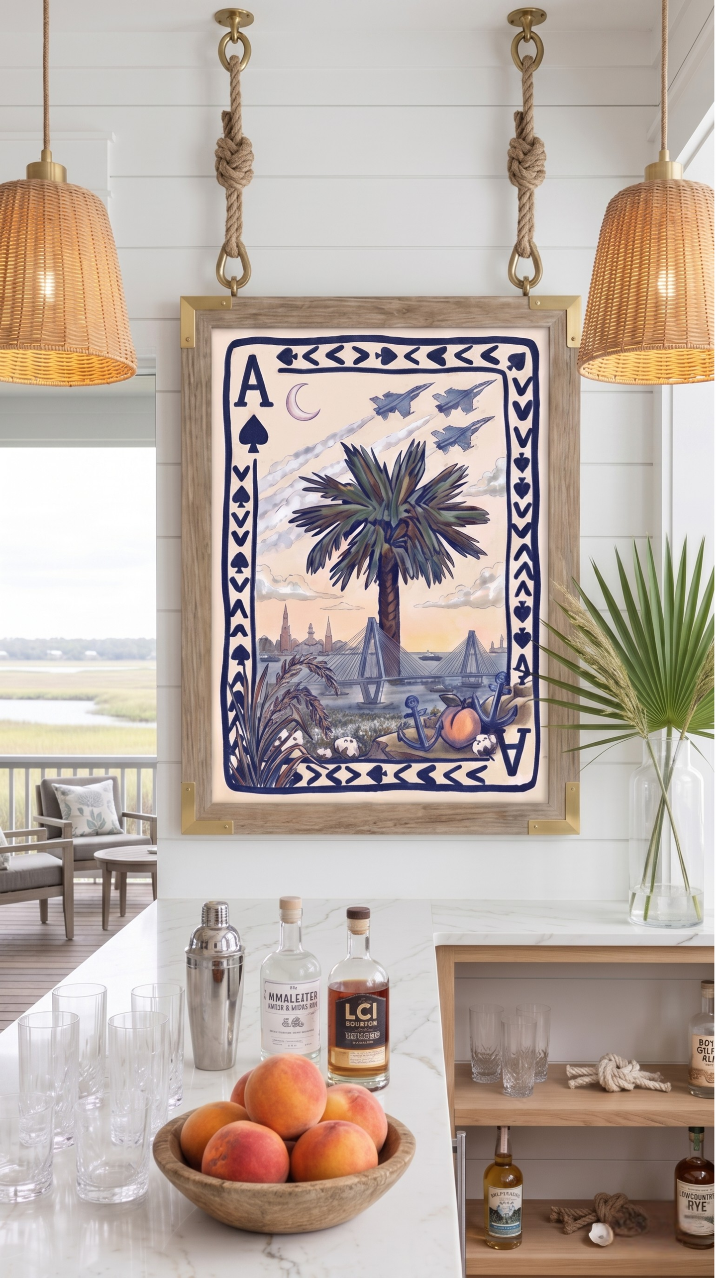 South Carolina Ace of Spades Print : Charleston Inspired Southern Coastal Art