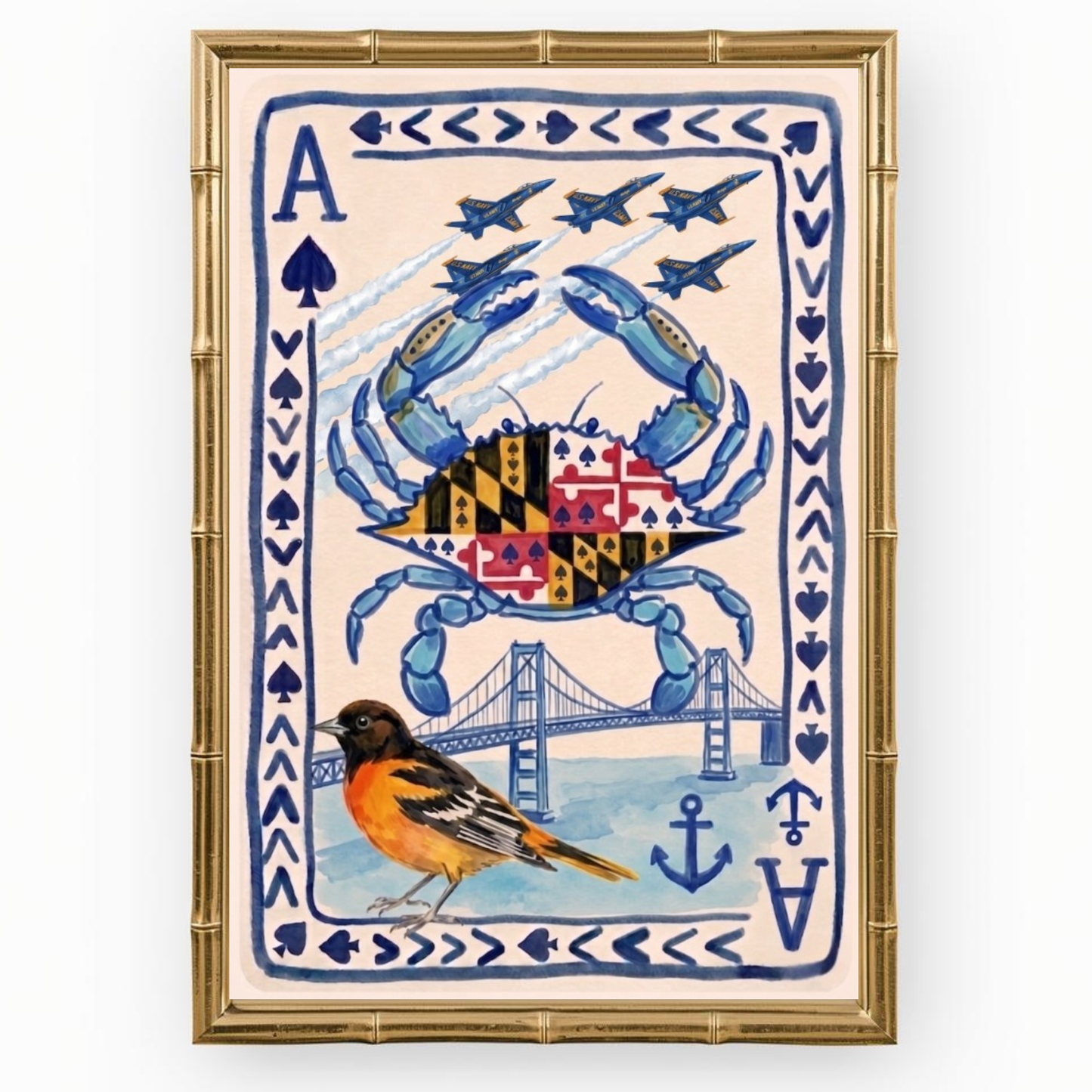 Maryland Ace of Spades Card Print