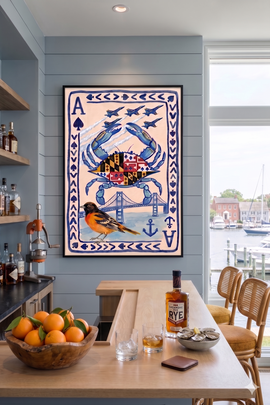 Maryland Ace of Spades Card Print