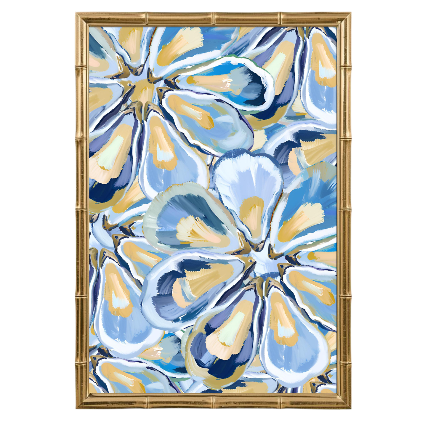COASTAL WALL ART : BLUE OYSTER PRINT Coastal Decor Coastal Art