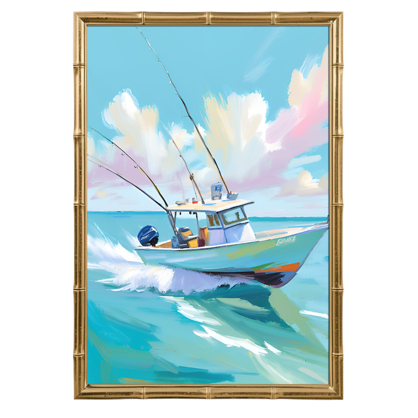 BLUE BOAT PRINT