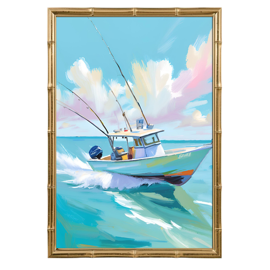BLUE BOAT PRINT